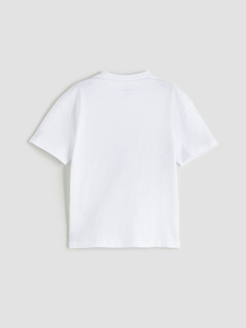 Beyaz Bisiklet Yaka Sonic Baskılı Erkek Çocuk Tişört-1