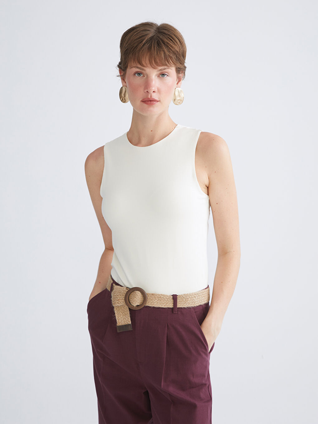 LCW Vision Crew Neck Women's Tank Top -S5QT46Z8-FDJ