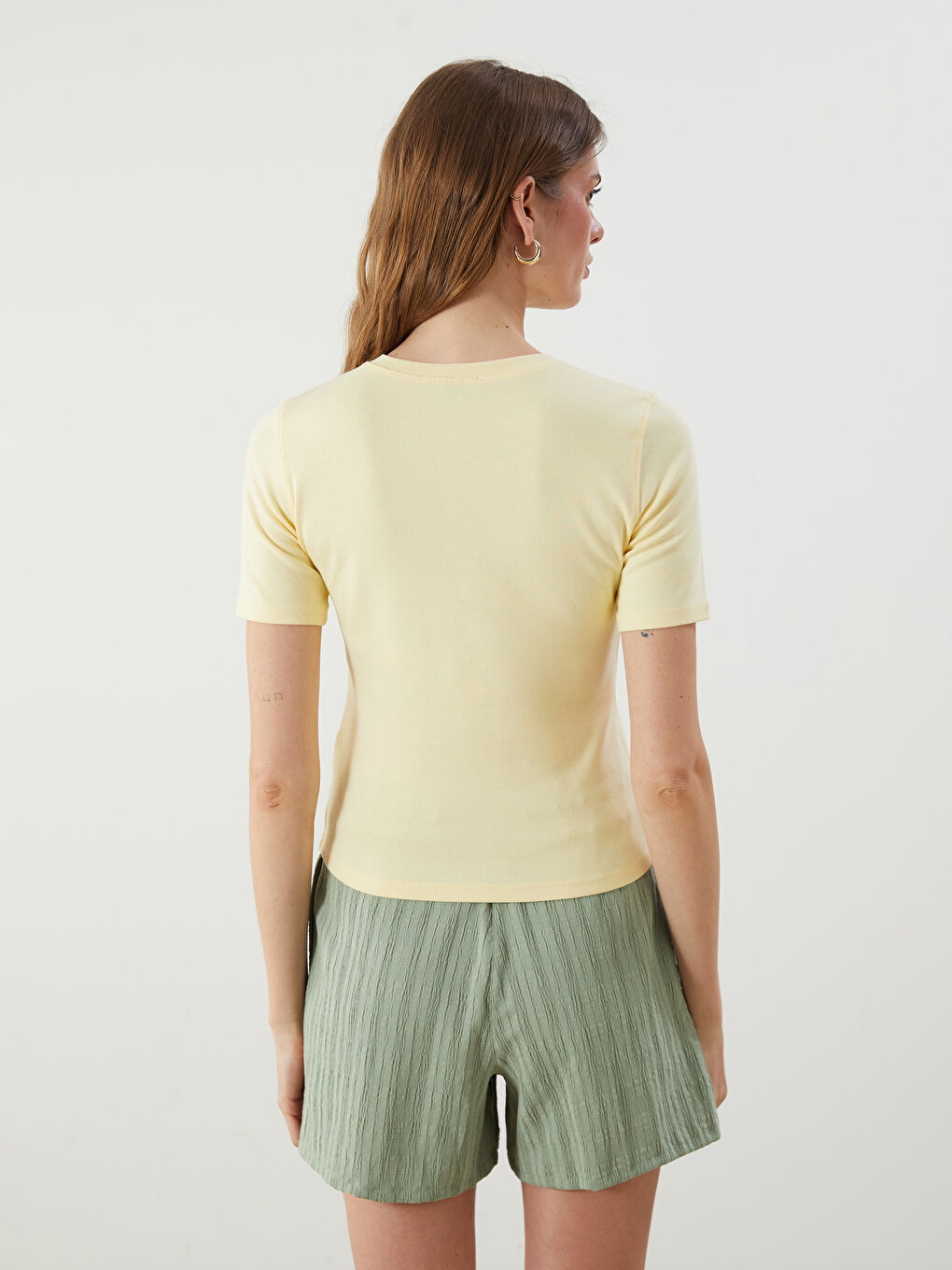 LCW Vision Crew Neck Women's T-Shirt -S5QT48Z8-FRS