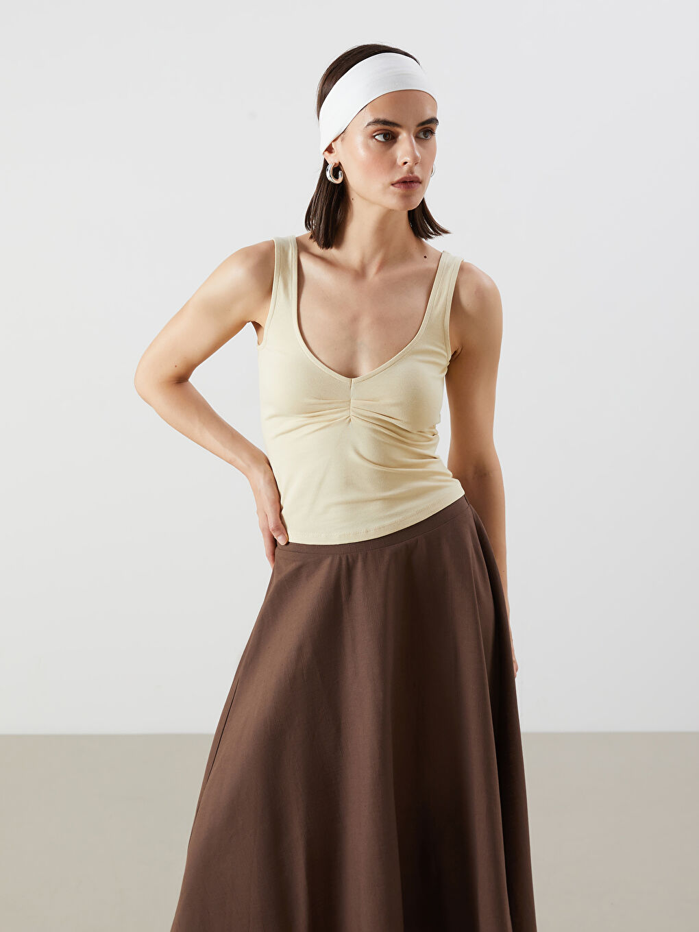 LCW Vision Woman BEIGE Tank Top -S5QT49Z8-FYC
