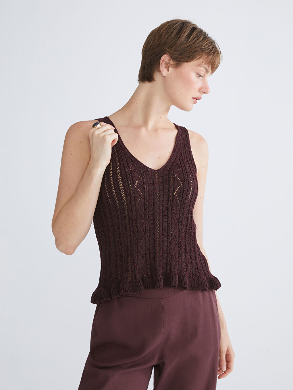 LCW Vision Woman PLUM Blouse -S5QT51Z8-HQT