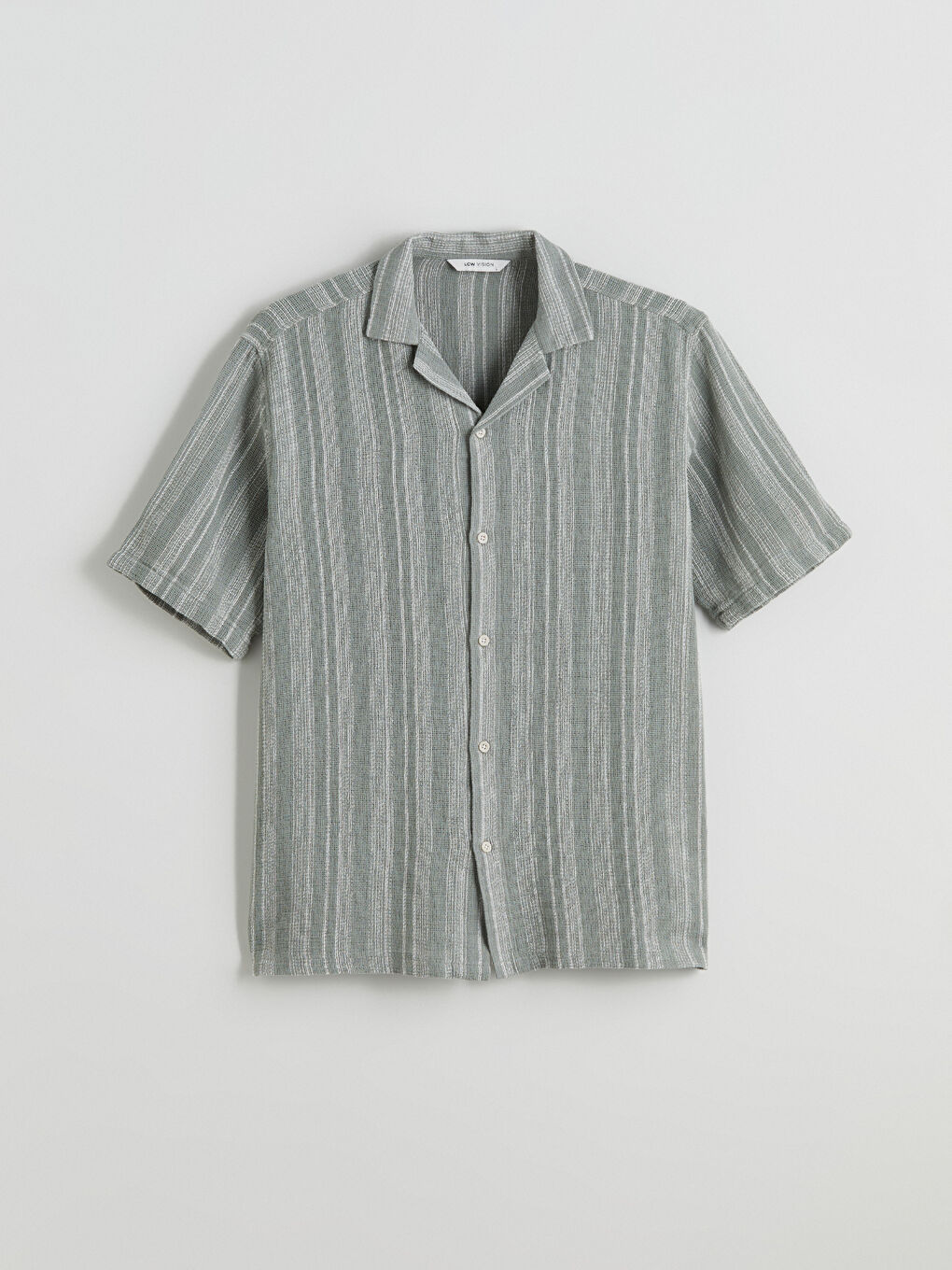 Regular Fit Resort Collar Short Sleeve Men's Shirt -S5QT58Z8-LFT
