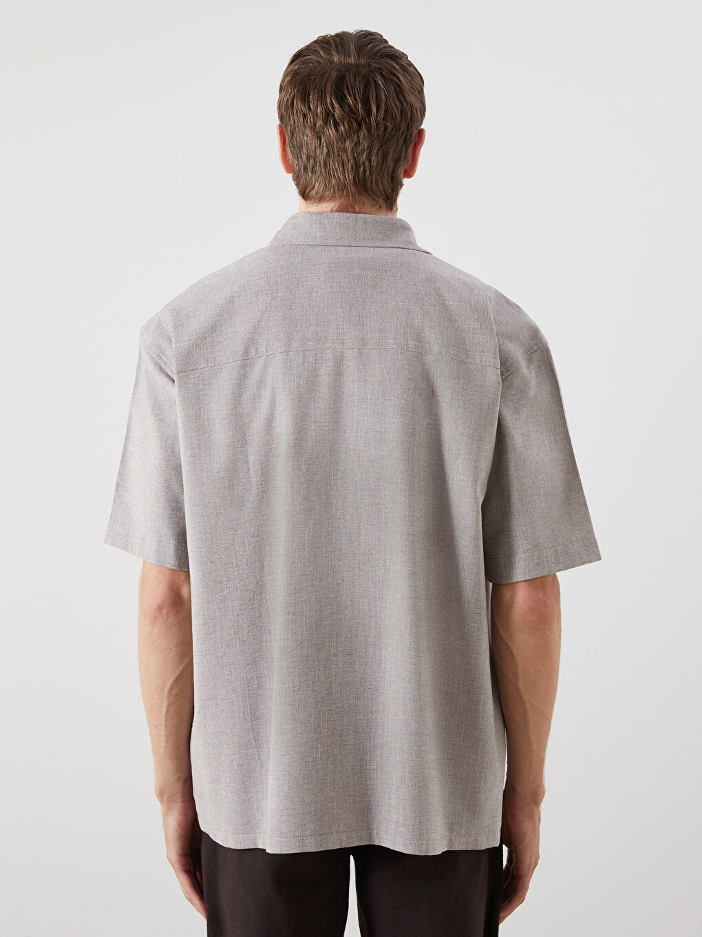Regular Fit Short Sleeve Dobby Men's Shirt -S5QT60Z8-ZKW