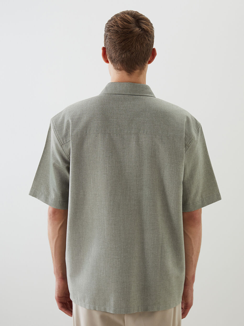 Regular Fit Short Sleeve Dobby Men's Shirt -S5QT60Z8-ZSY