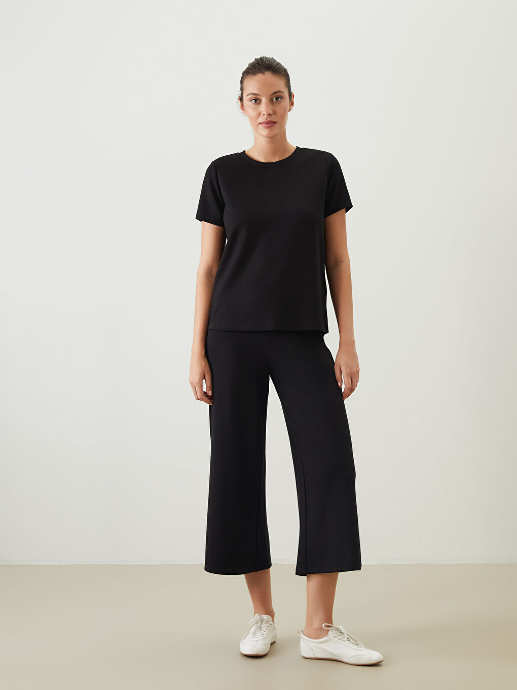Elasticated Waist Women's Capri -S5QT61Z8-CVL