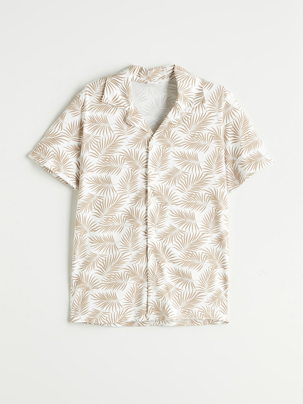 Ekru Gömlek Yaka Erkek Çocuk Pijama Üst