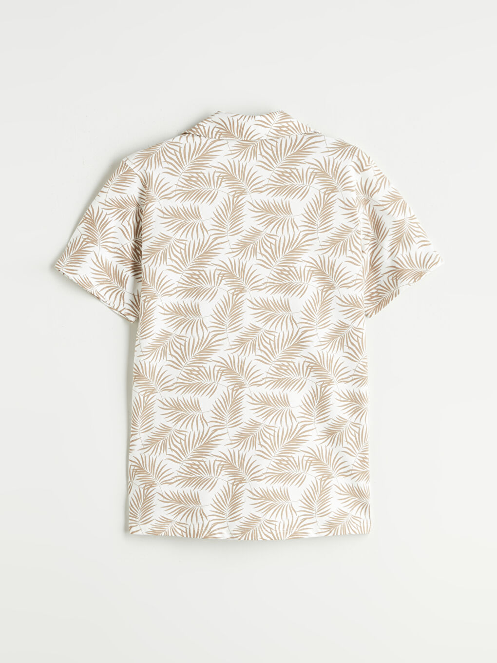 Ekru Gömlek Yaka Erkek Çocuk Pijama Üst-1