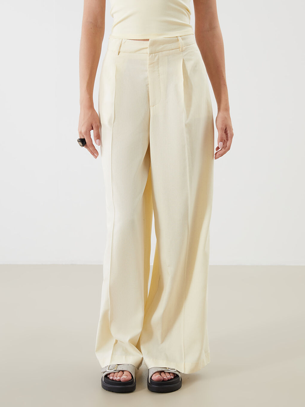 Žena ŽUTA Hlače-1