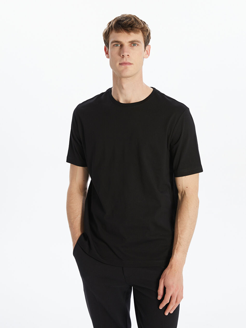 LCWAIKIKI Classic Man BLACK T-Shirt -S5QT86Z8-CVL