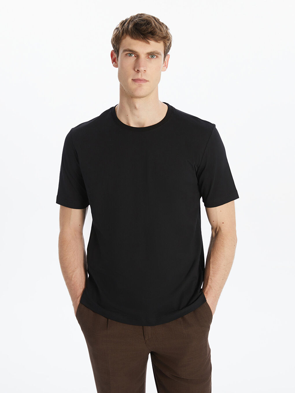 LCWAIKIKI Classic Man BLACK T-Shirt -S5QT87Z8-CVL