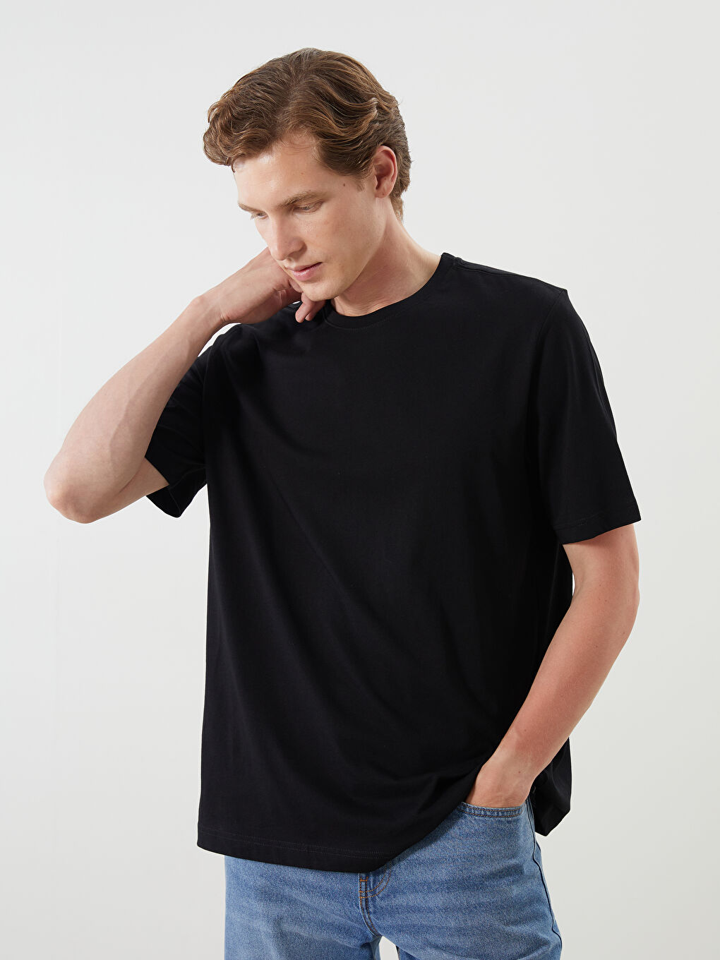 LCWAIKIKI Classic Man ANTHRACITE T-Shirt -S5QT87Z8-YP2