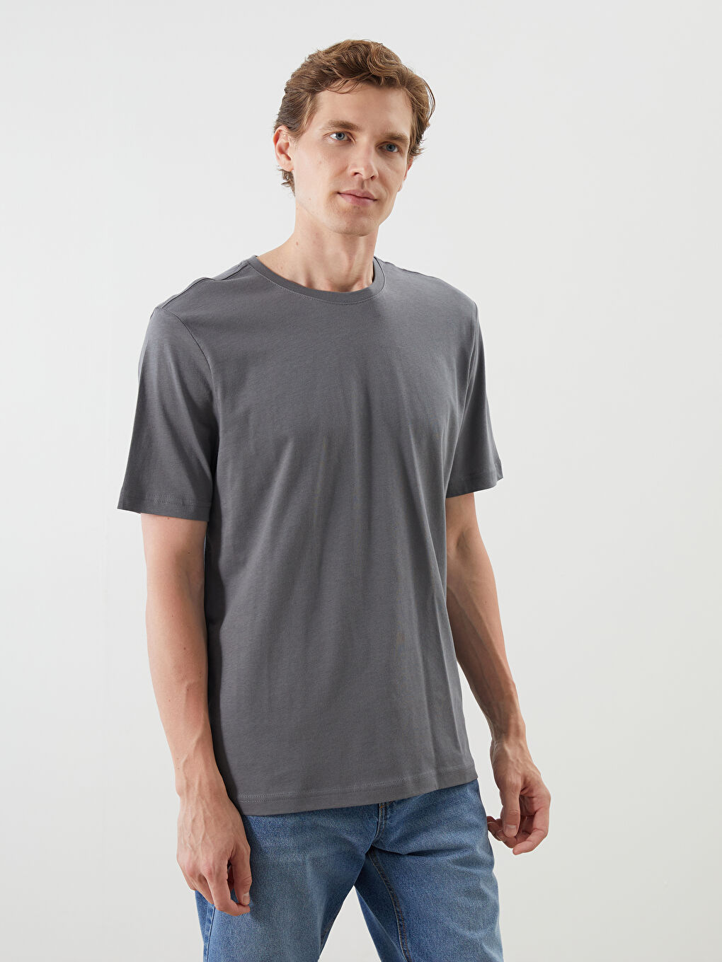 LCWAIKIKI Classic Man ANTHRACITE T-Shirt -S5QT87Z8-YP2