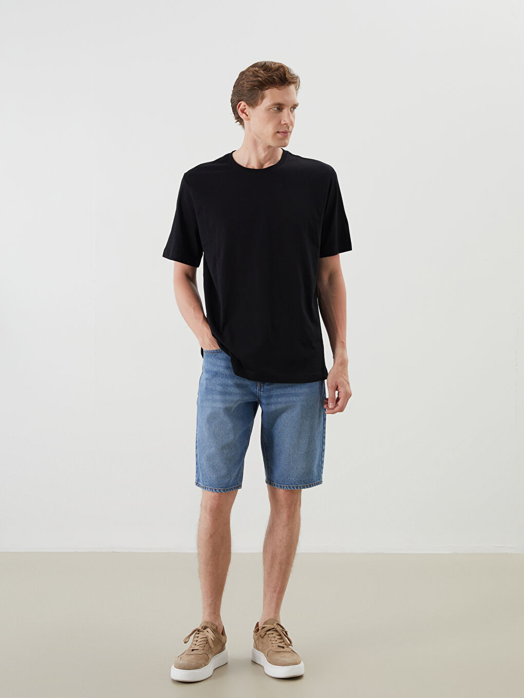 LCWAIKIKI Classic Man ANTHRACITE T-Shirt -S5QT87Z8-YP2