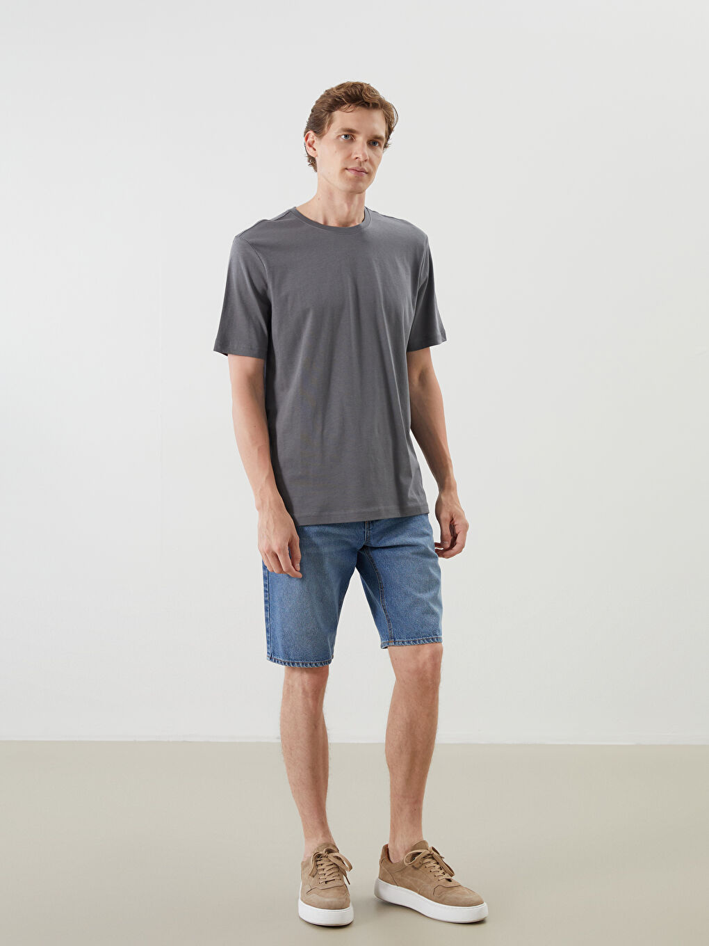 LCWAIKIKI Classic Man ANTHRACITE T-Shirt -S5QT87Z8-YP2