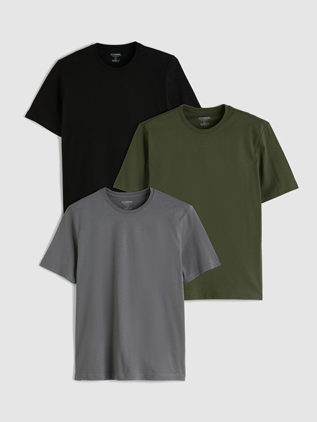 LCWAIKIKI Classic Man ANTHRACITE T-Shirt -S5QT87Z8-YP2