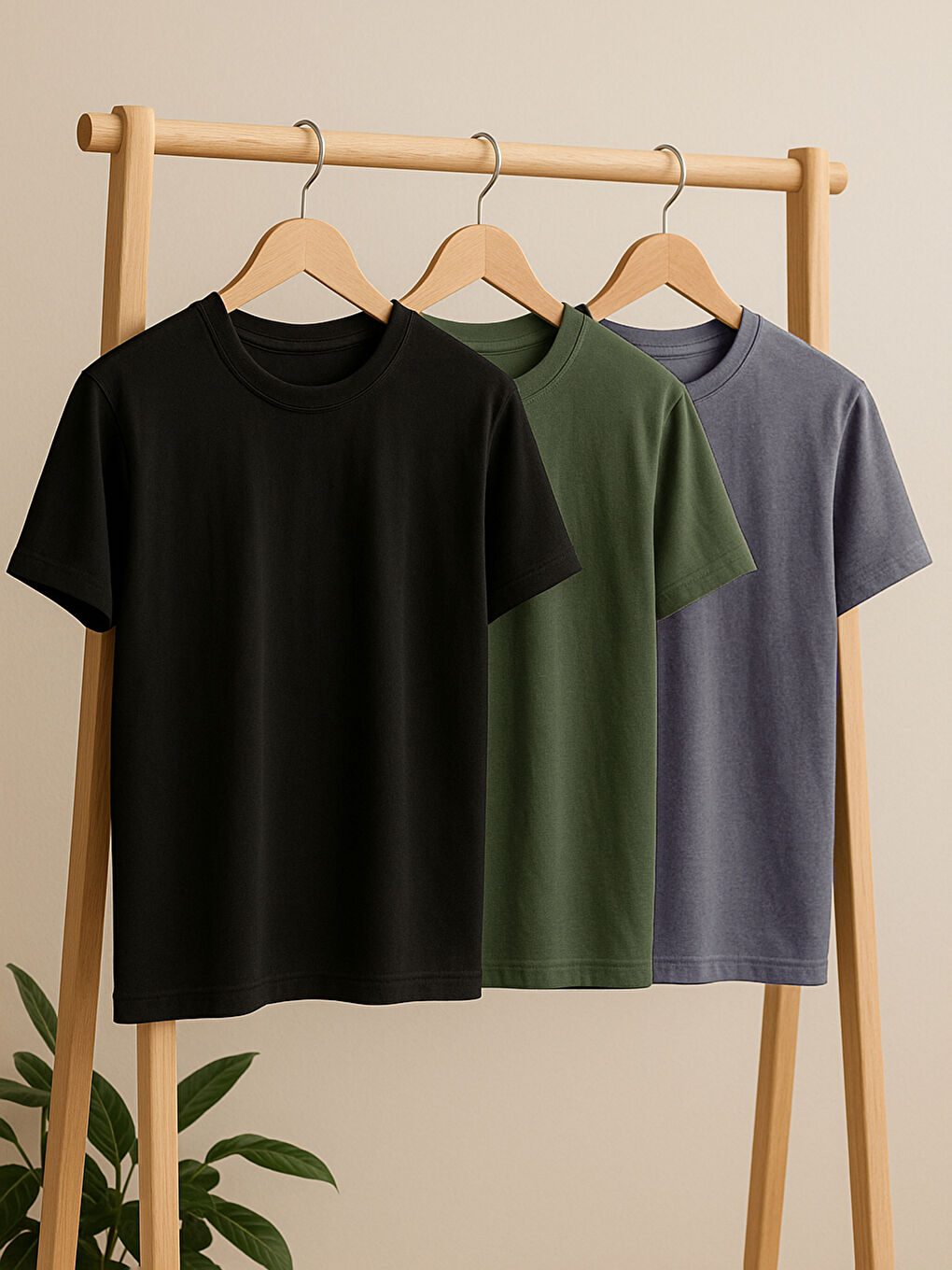 Crew Neck Short Sleeve Men's T-Shirt 3-Pack-14