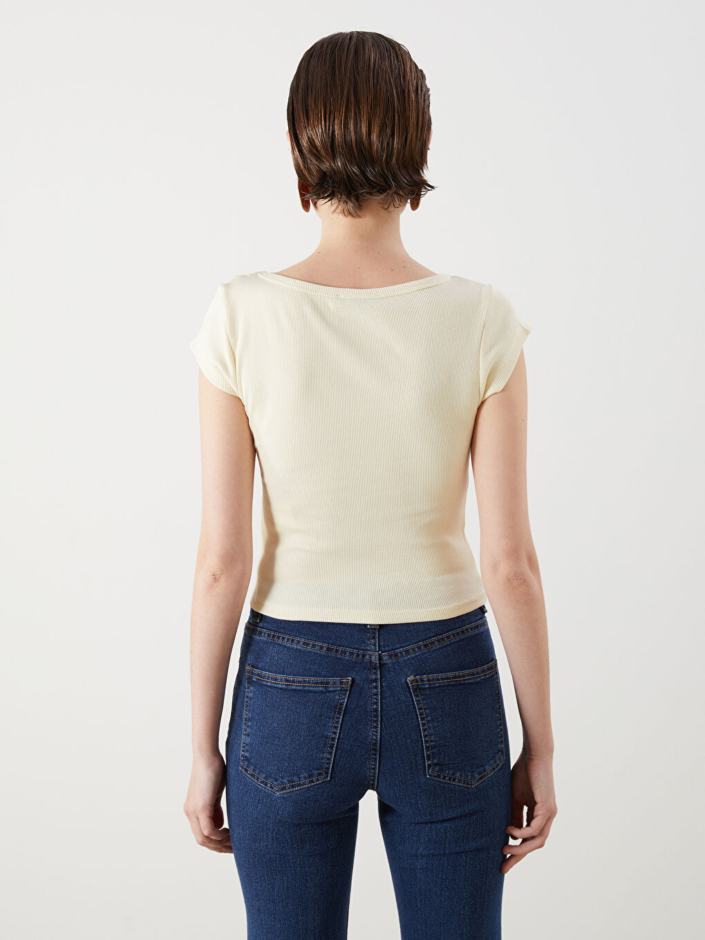LCW Vision Square Collar Women's T-Shirt -S5QT89Z8-FQQ