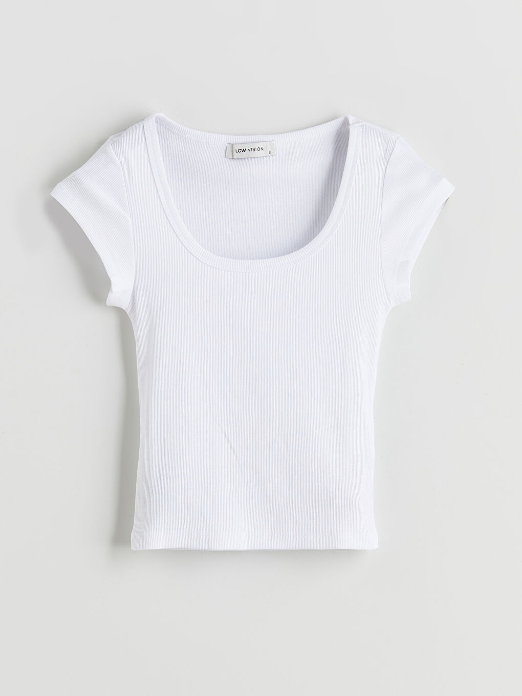 LCW Vision Square Collar Women's T-Shirt -S5QT89Z8-Q6K