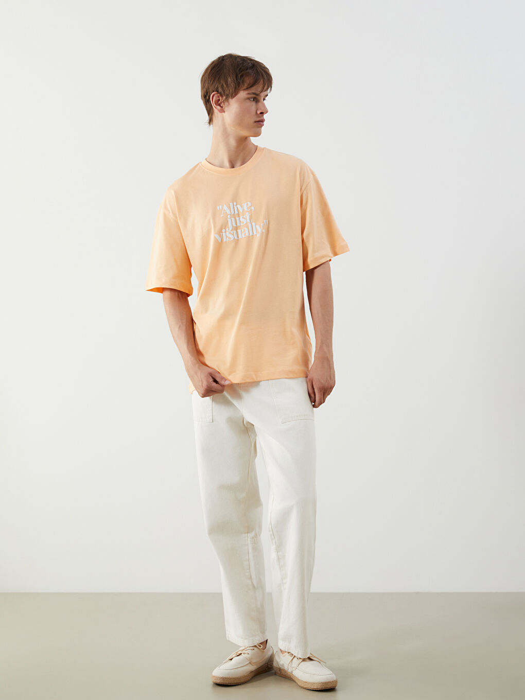 Crew Neck Printed Jersey Men's T-Shirt -S5QU23Z8-ZSX