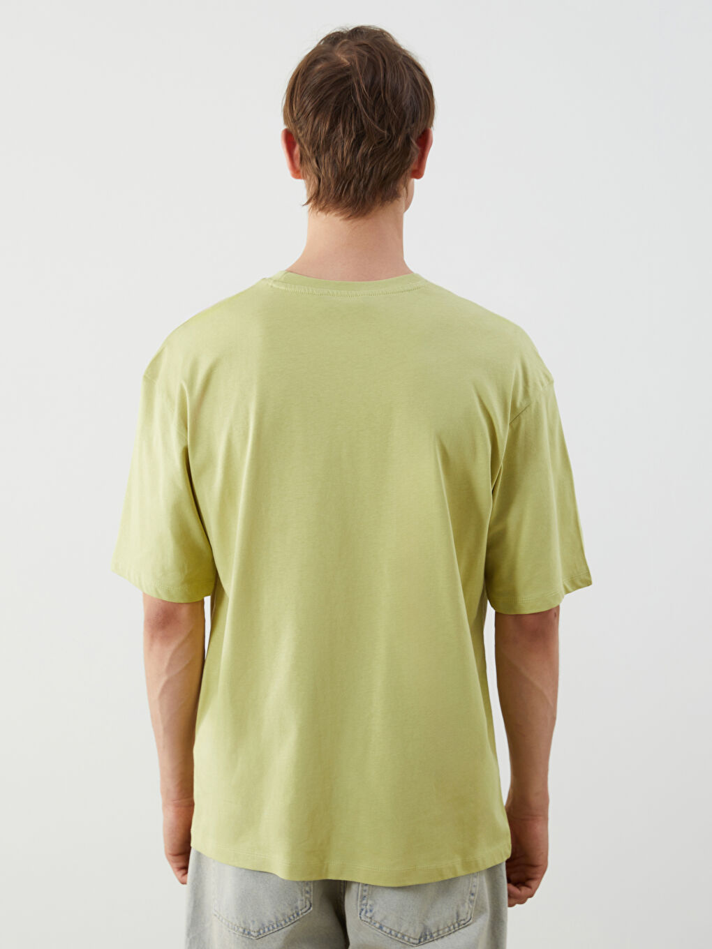 Crew Neck Printed Jersey Men's T-Shirt -S5QU27Z8-12N