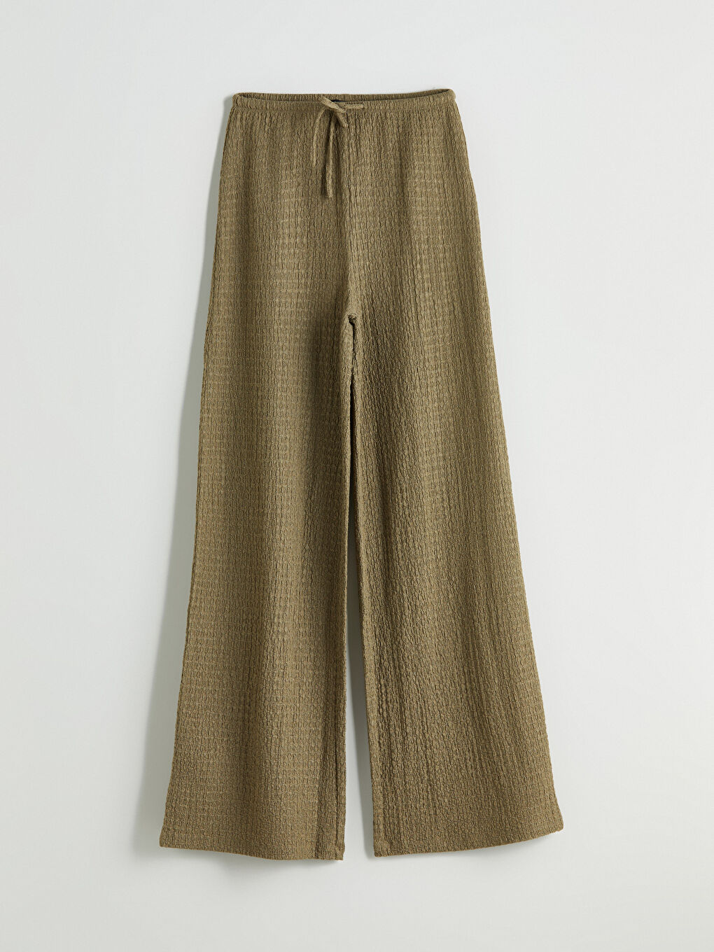 Ženske pantalone širokih nogavica sa elastičnim strukom-4