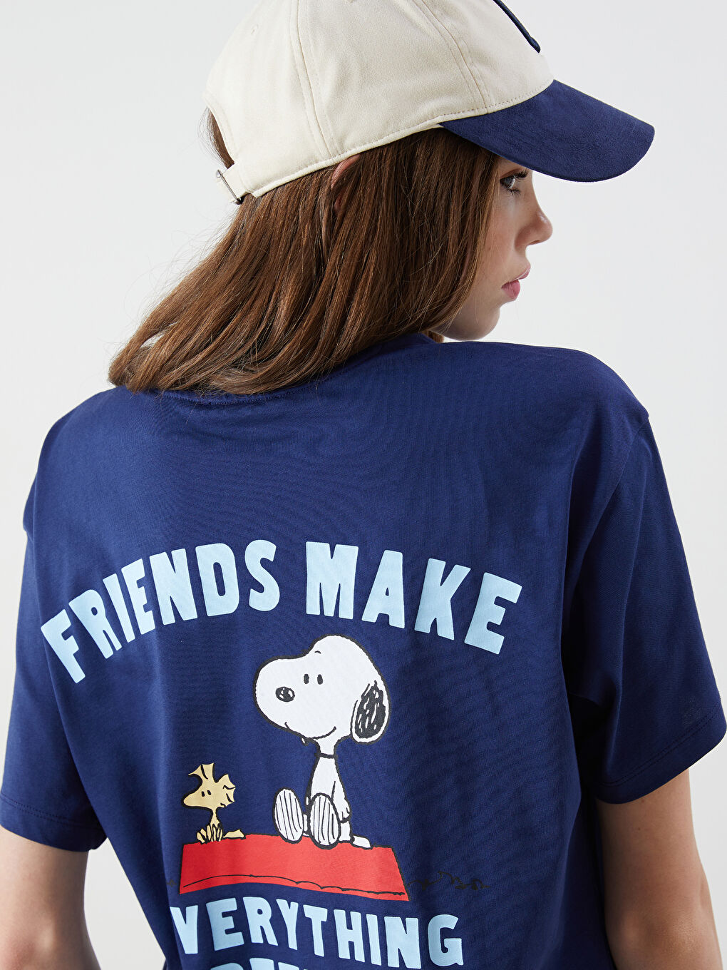 Crew Neck Snoopy Printed Women's T-Shirt -S5QU36Z8-ZQM