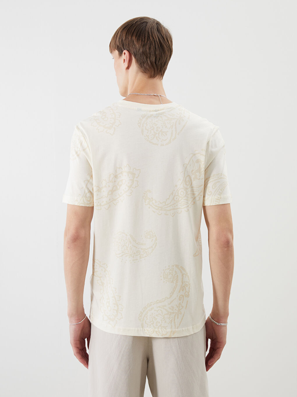 Crew Neck Printed Jersey Men's T-Shirt-3