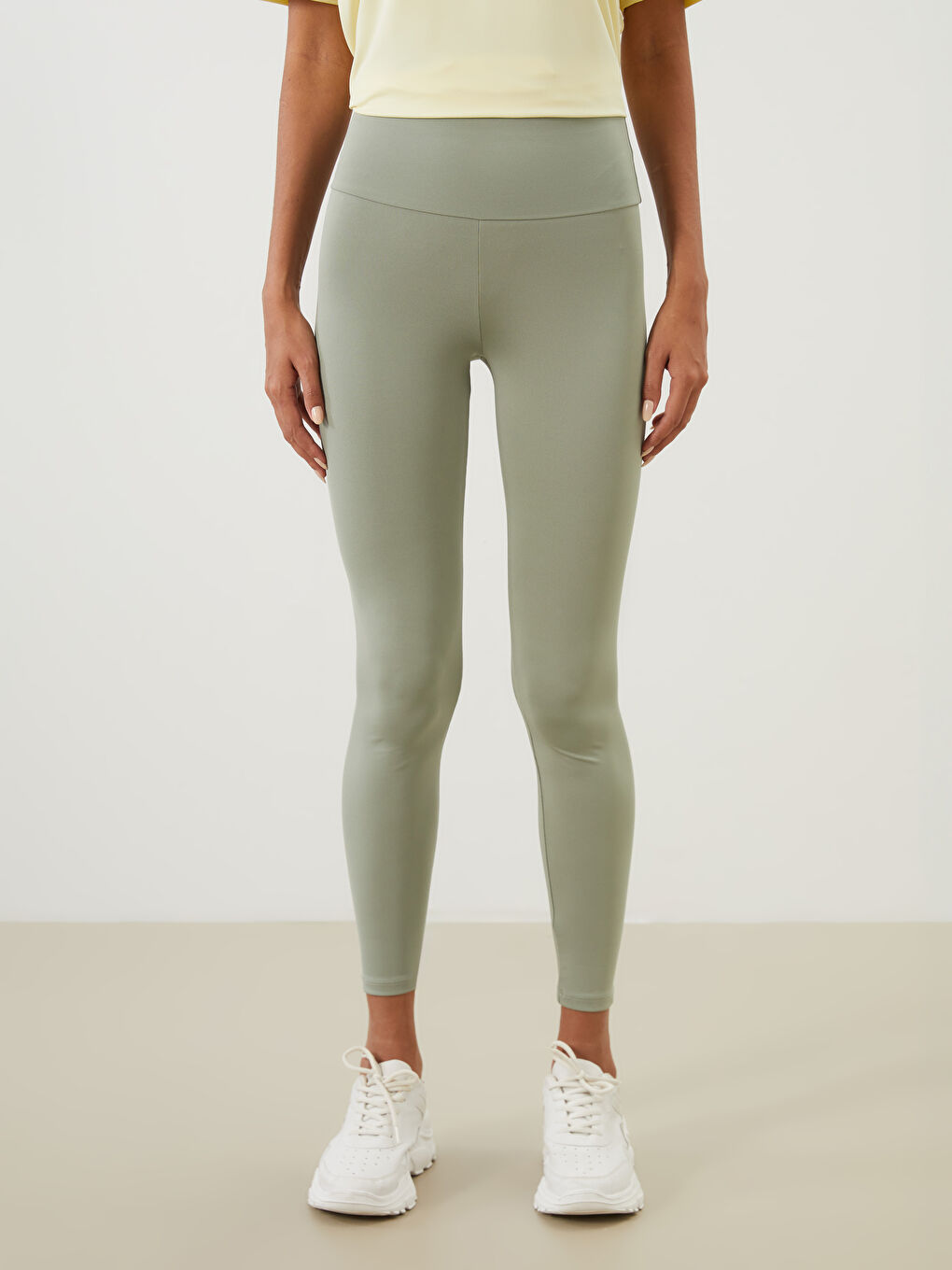 Elasticated Waist Women's Sports Leggings -S5QU42Z8-PNH