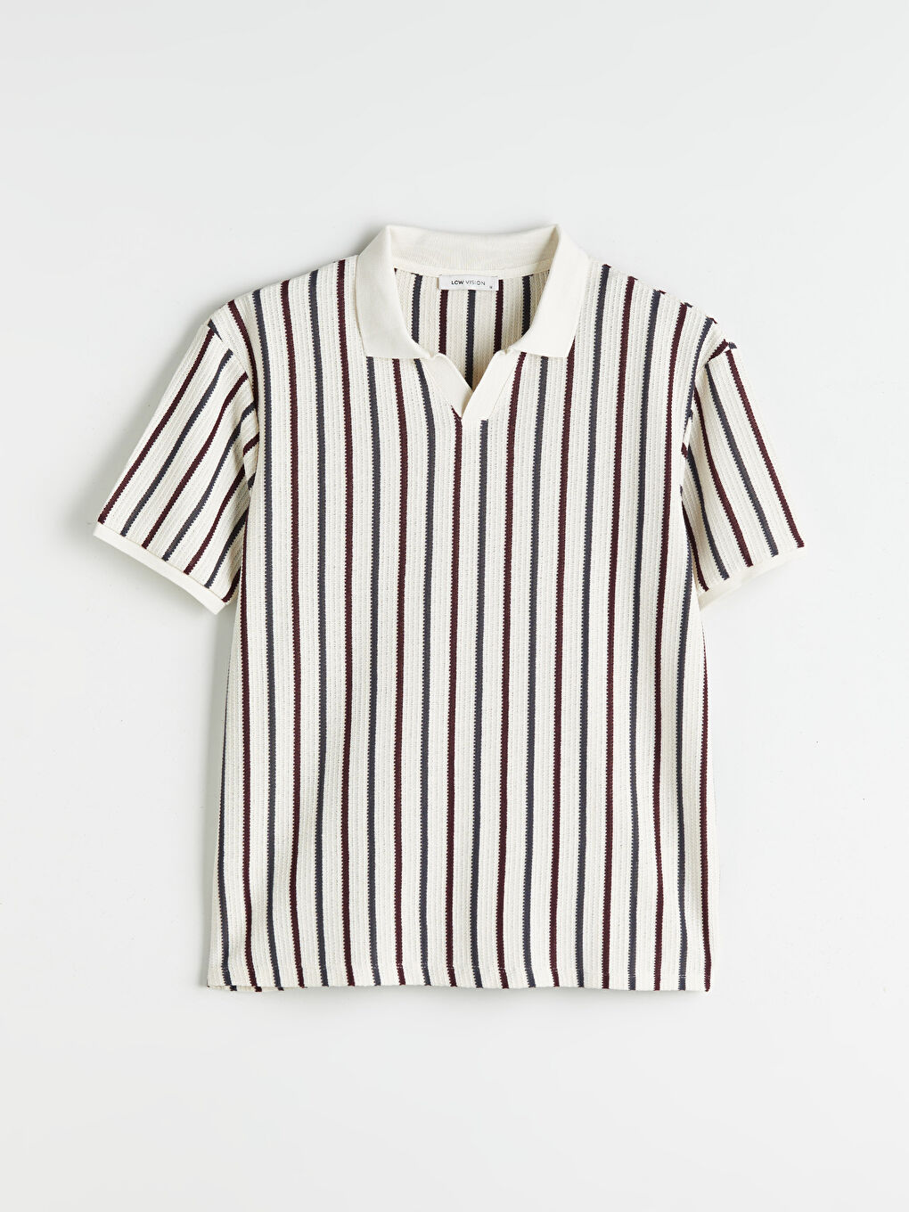 Polo Neck Striped Jersey Men's T-Shirt-4