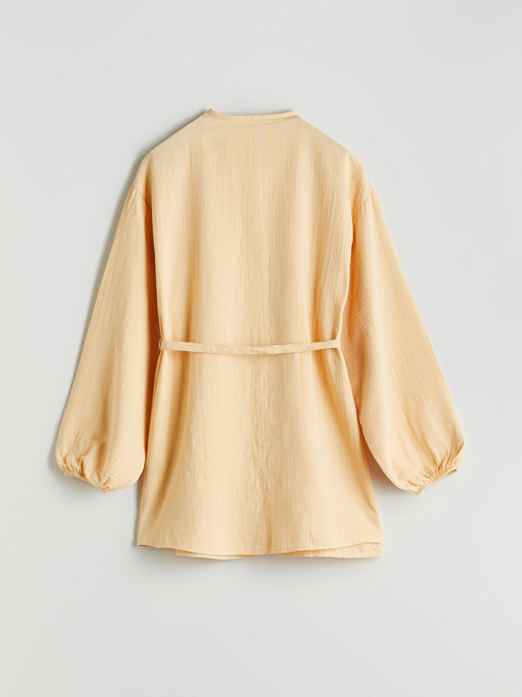 Sarı Bisiklet Yaka Kadın Gömlek Tunik-5