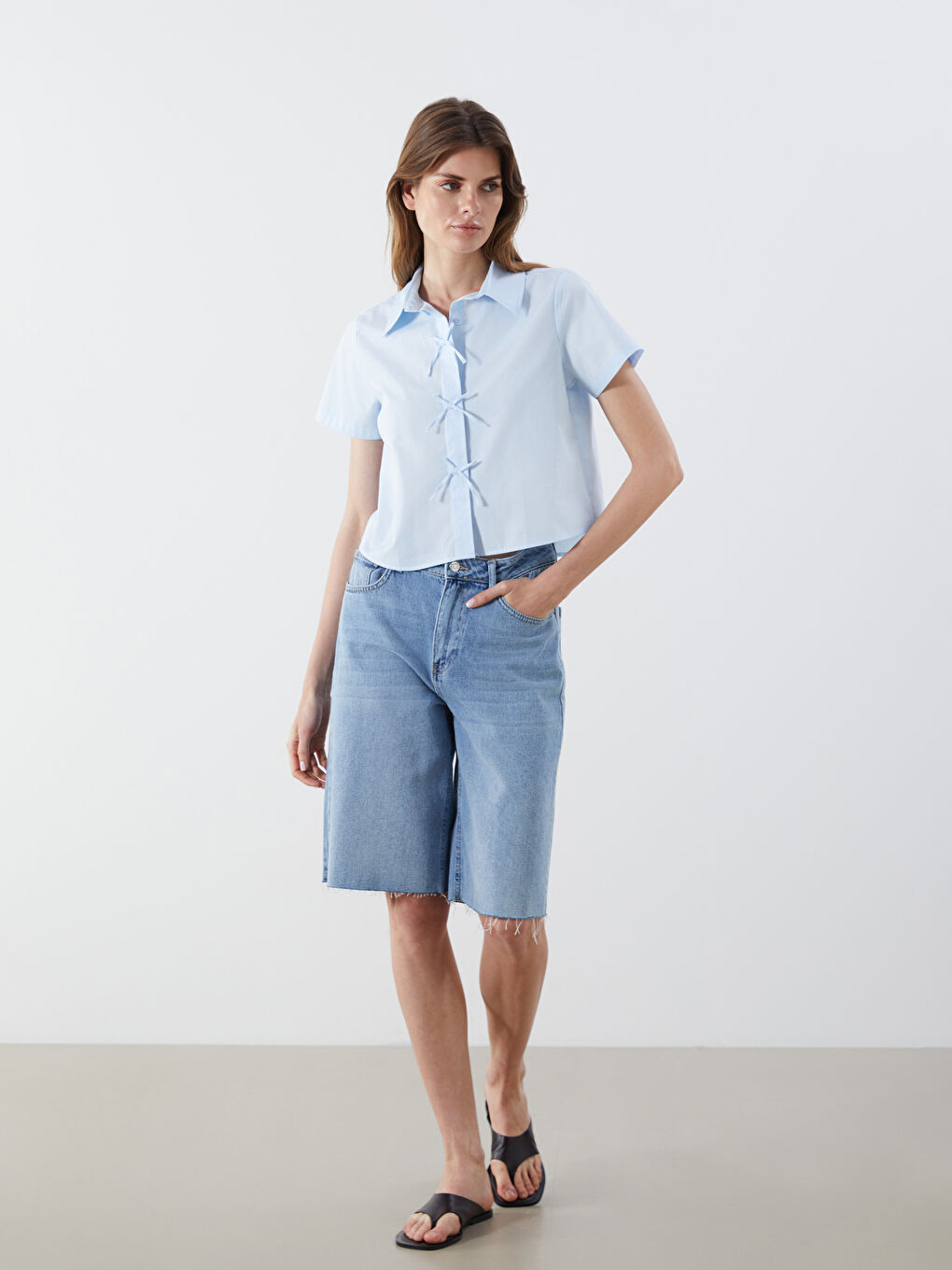 LCW Vision Woman BLUE Shirt -S5QU76Z8-FND