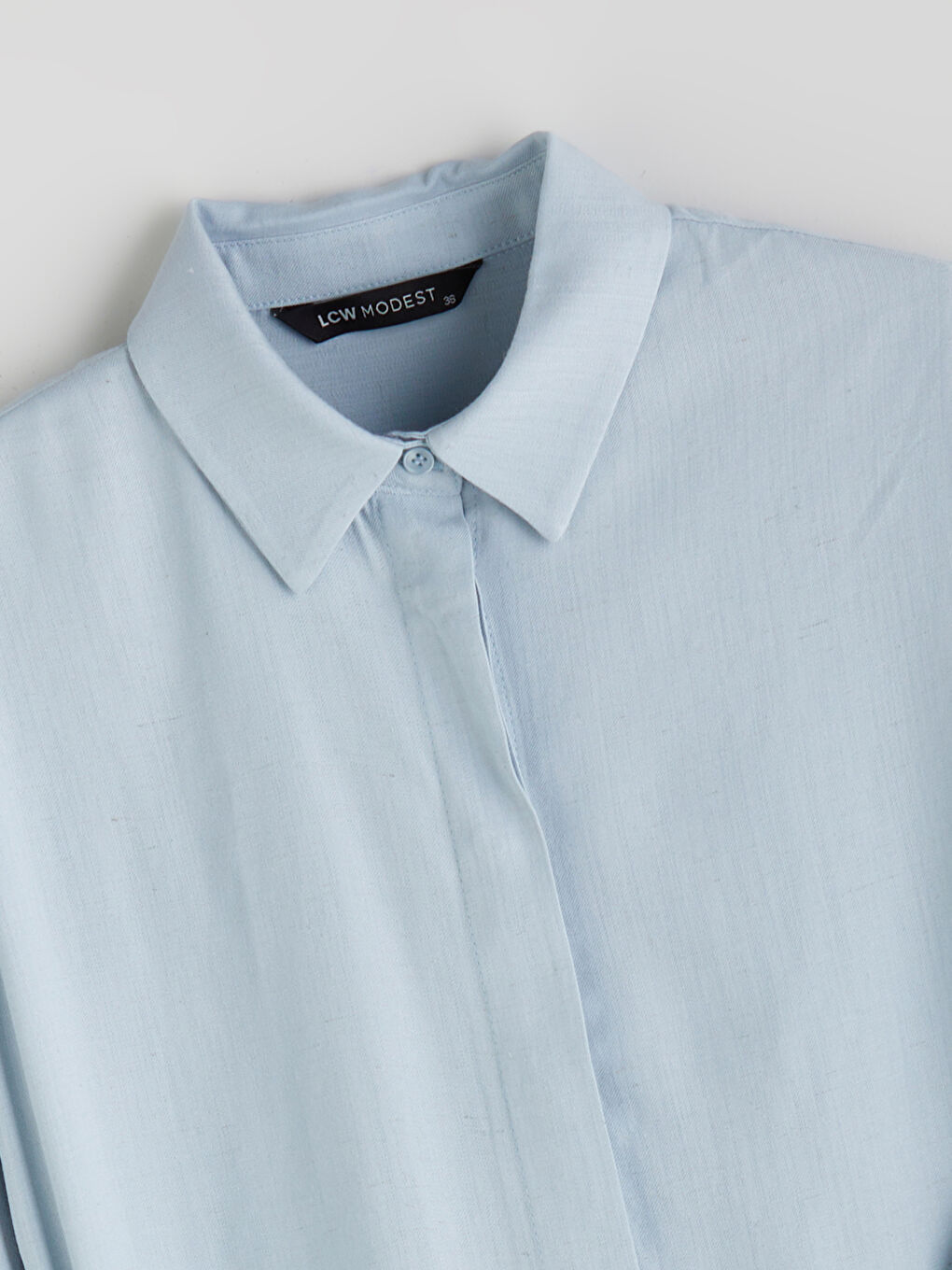 Linen Blend Women's Shirt Tunic -S5QU80Z8-DLZ