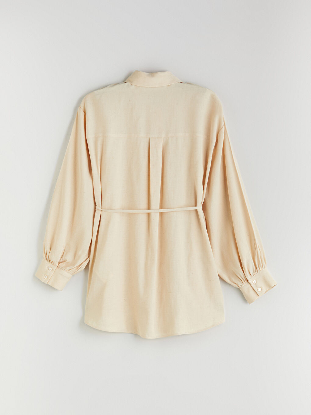 Linen Blend Women's Shirt Tunic -S5QU80Z8-TB6