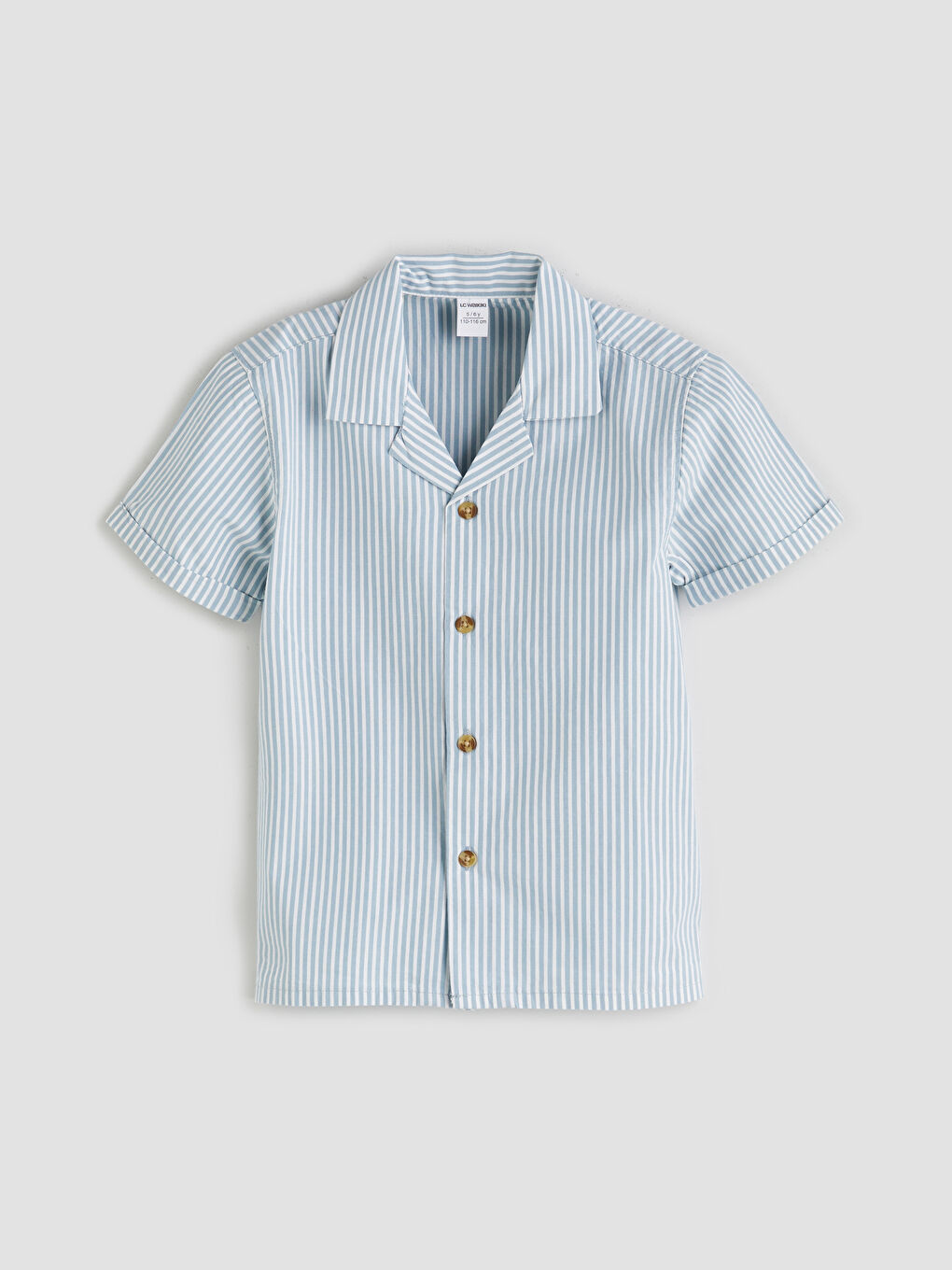 LCW Kids Resort Neck Striped Boys' Shirt -S5QU83Z1-LEN