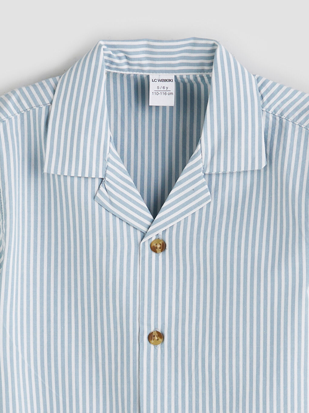 LCW Kids Resort Neck Striped Boys' Shirt -S5QU83Z1-LEN