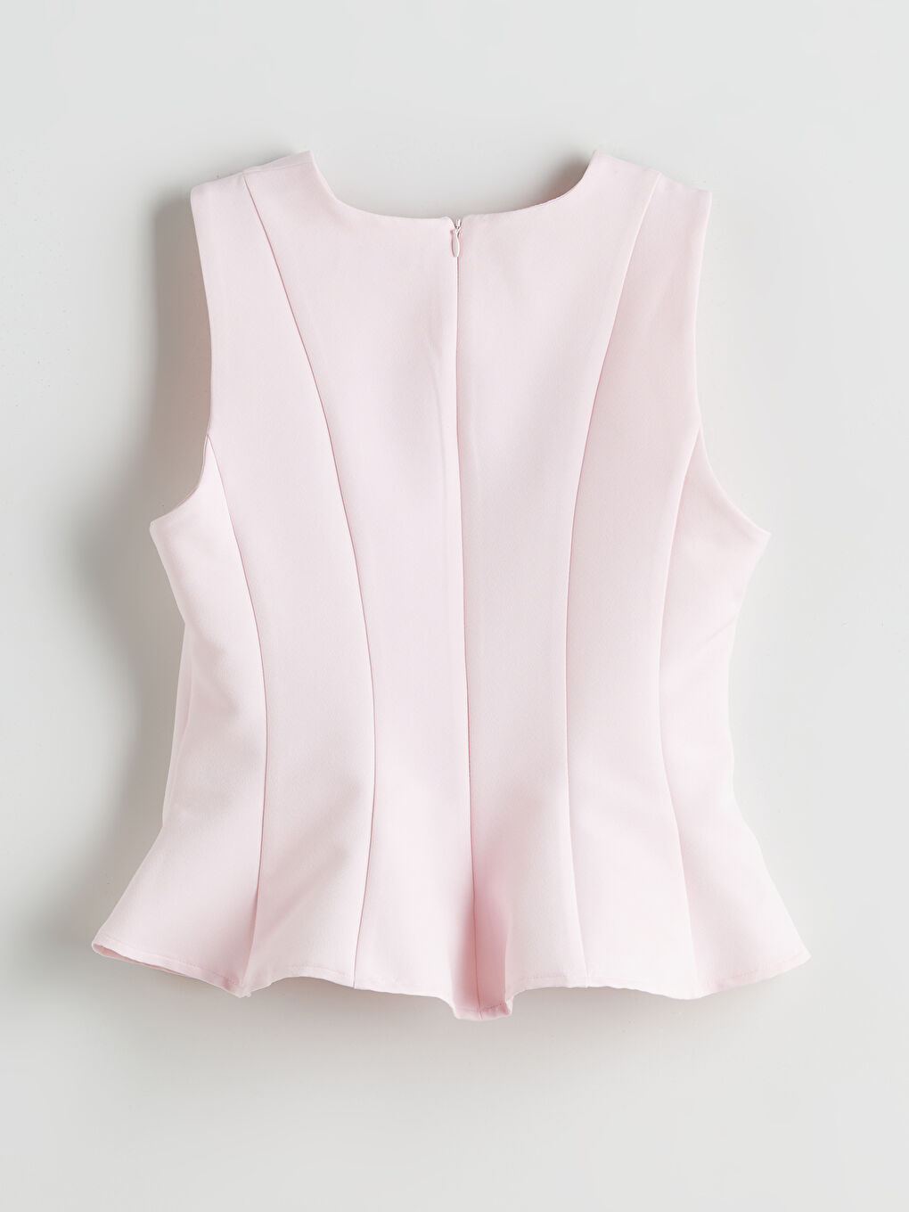 LCW Vision Bisiklet Yaka Peplum Bluz -S5QU84Z8-UX5