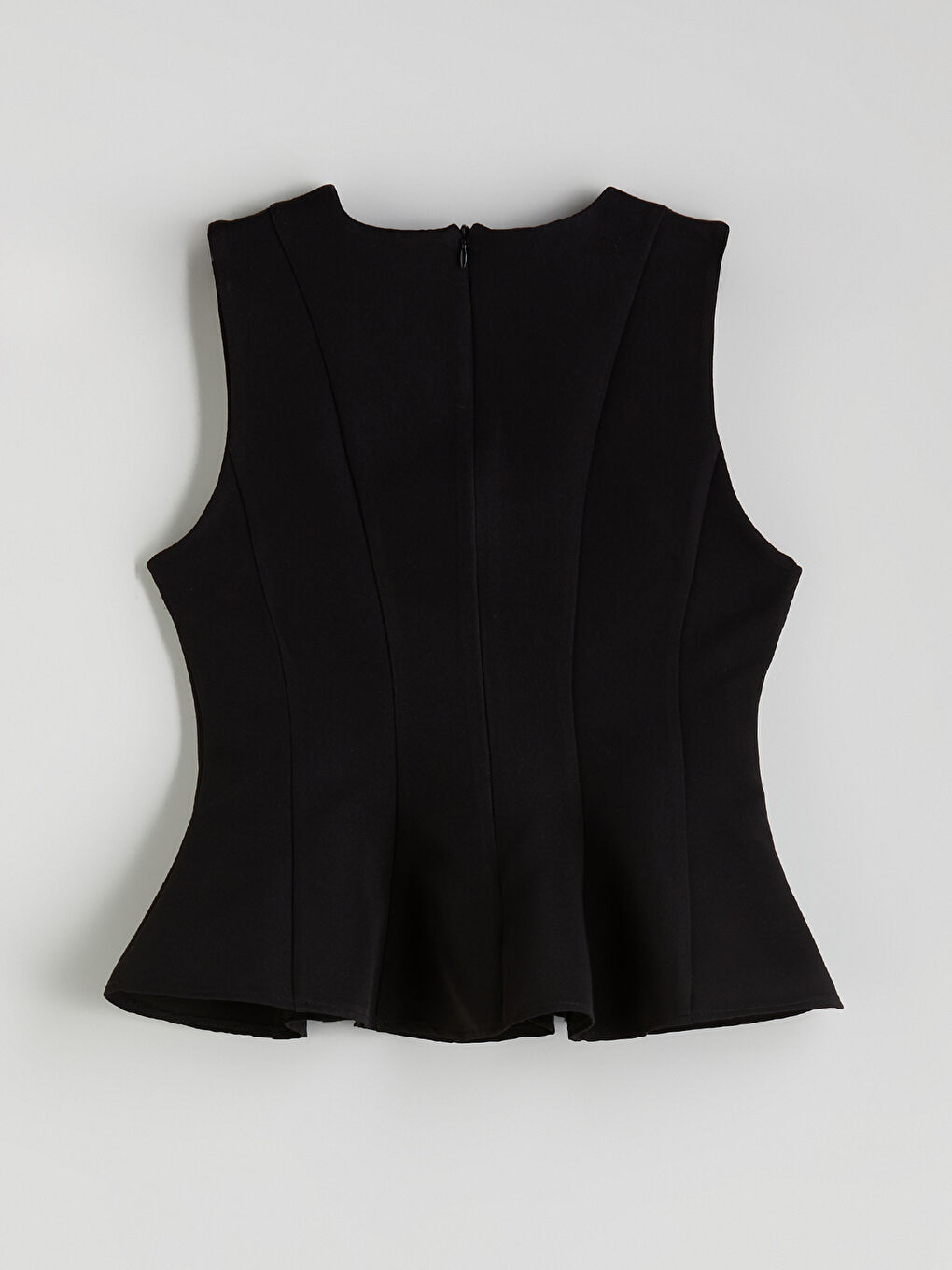 LCW Vision Crew Neck Peplum Blouse -S5QU84Z8-CVL