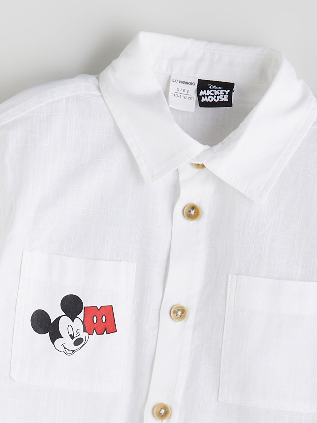 LCW Kids Mickey Mouse Baskılı Erkek Çocuk Gömlek -S5QU85Z1-QVK
