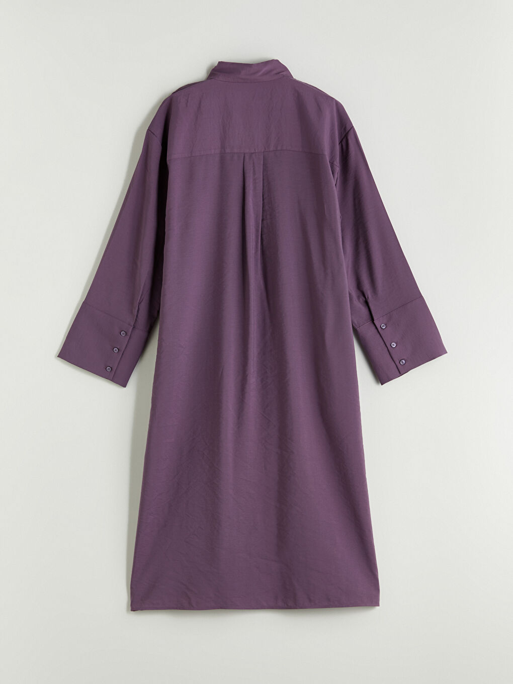 Mor Oversize Modal Karışımlı Kadın Gömlek Tunik-6
