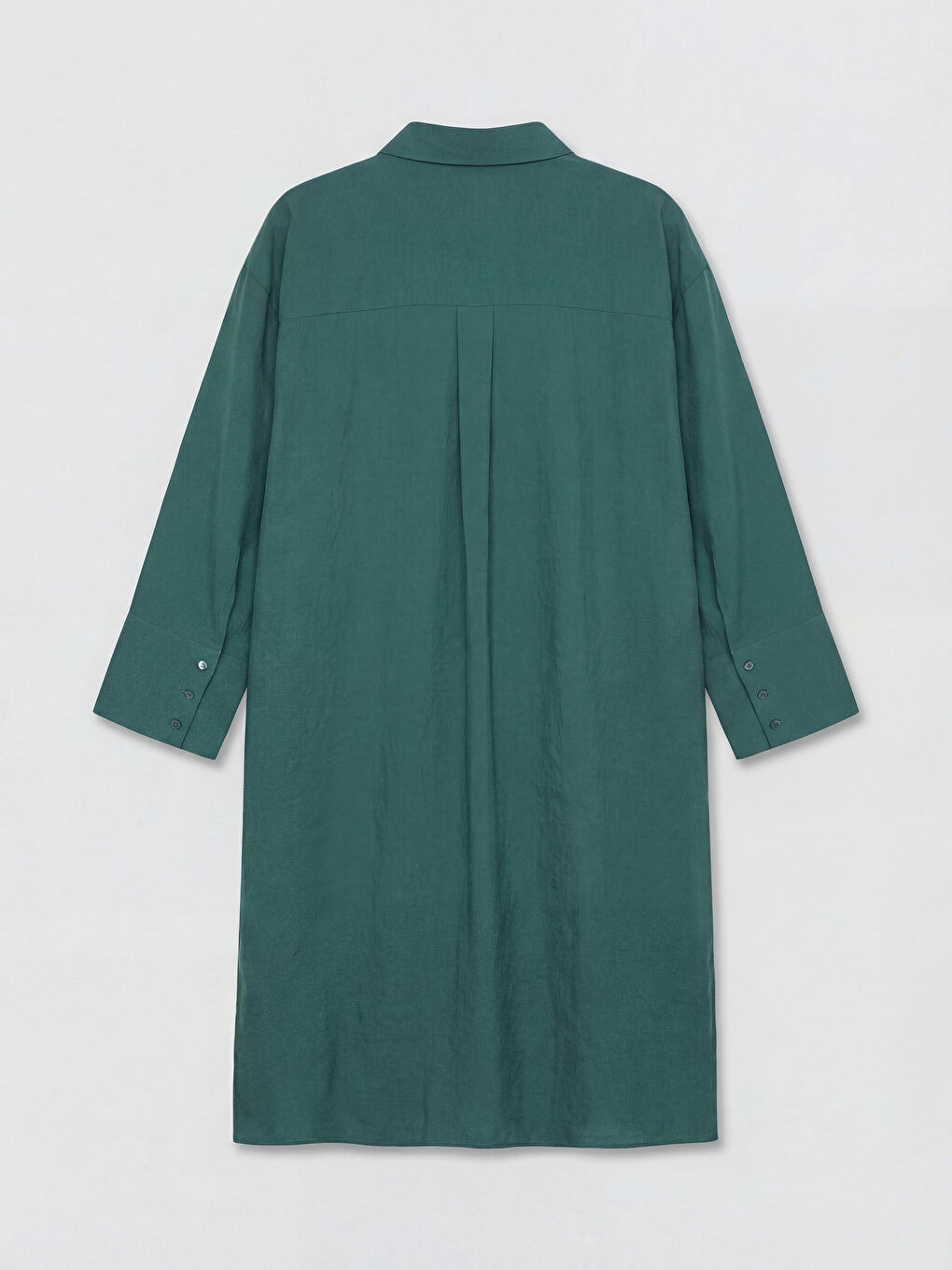 Haki Oversize Modal Karışımlı Kadın Gömlek Tunik-1