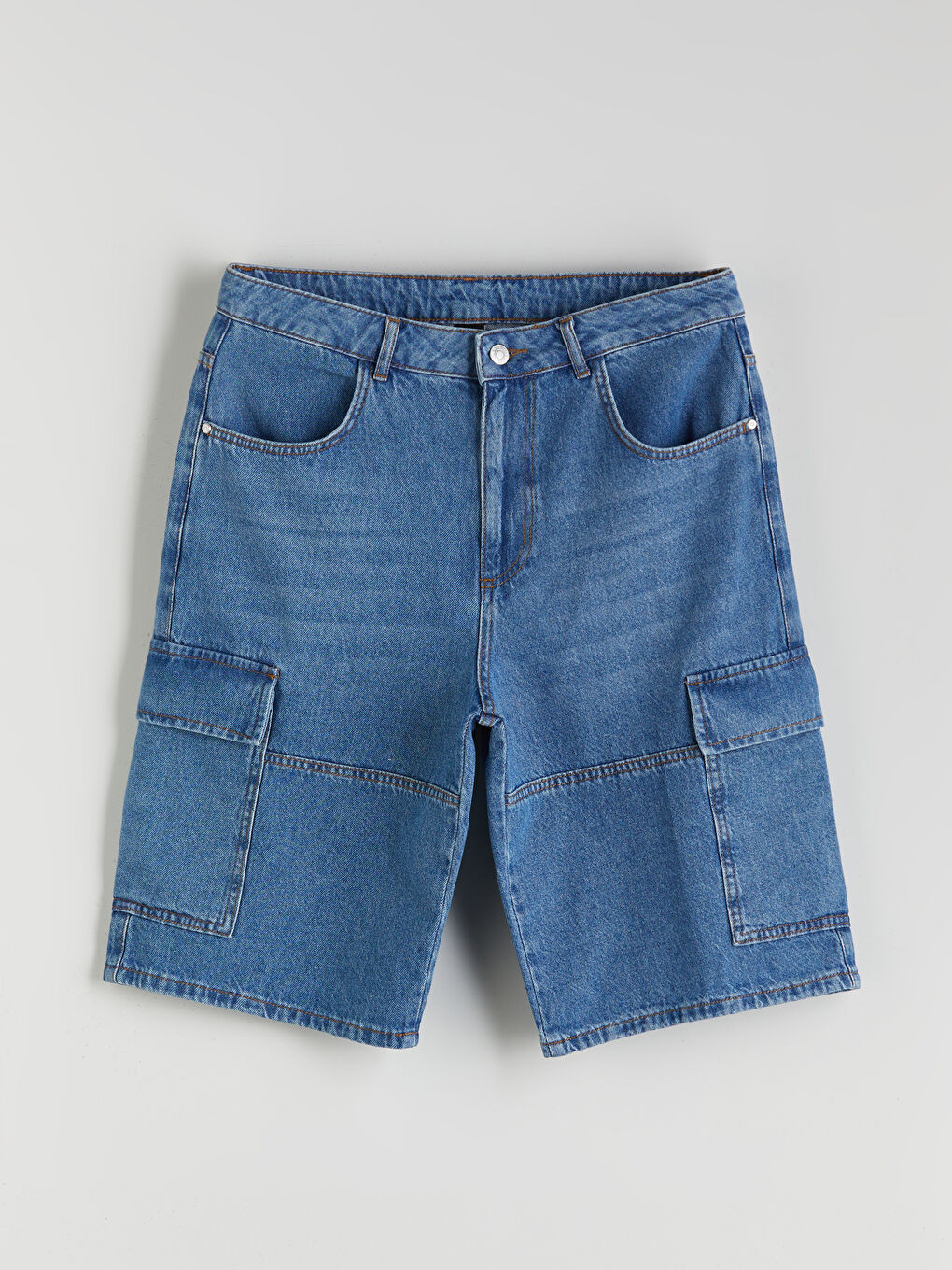 LCW Teen Genç Erkek Jean Kargo Şort -S5QU96Z4-507