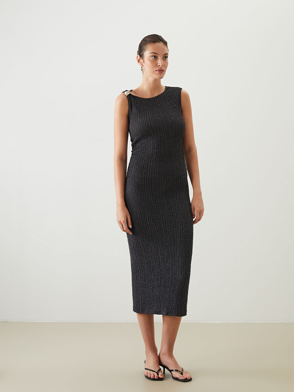 Woman ANTHRACITE Dress -S5QV11Z8-E93