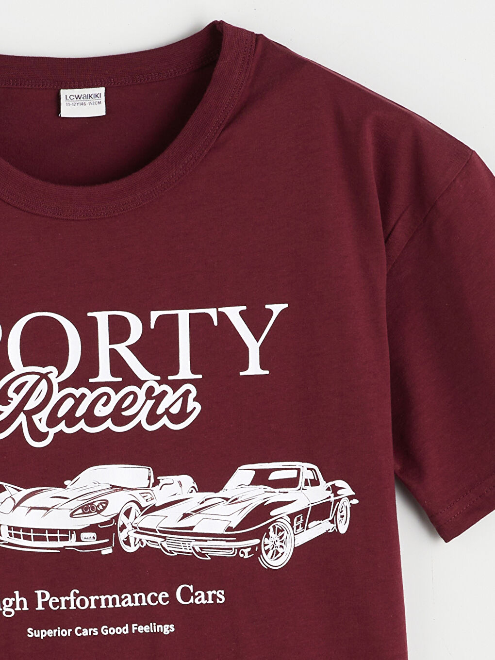 Bordo Bisiklet Yaka Erkek Çocuk Tişört ve Şort-2