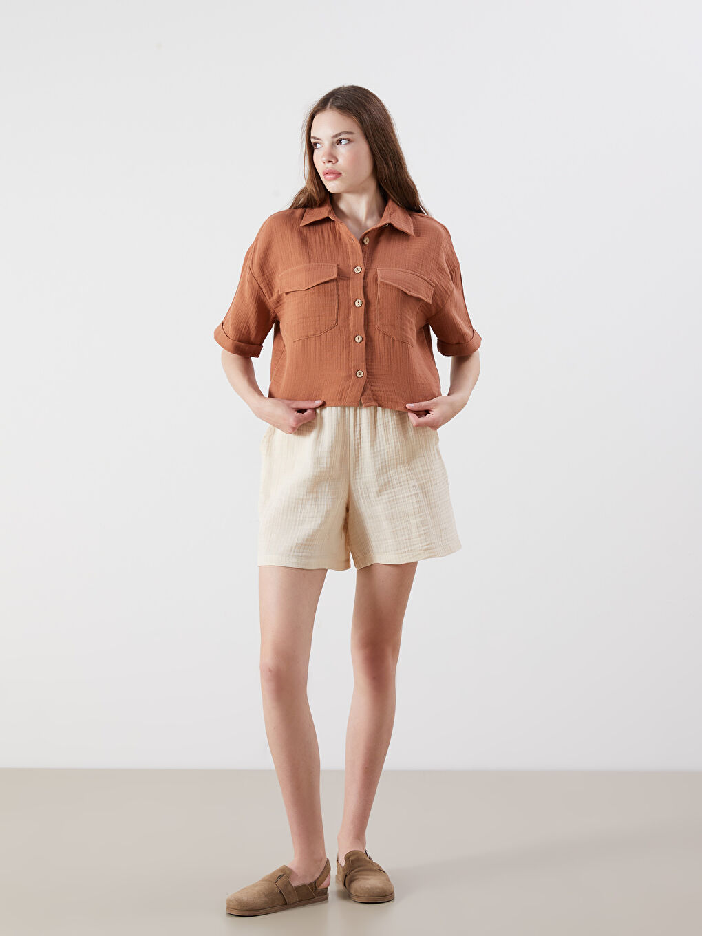 Woman BEIGE Shirt -S5QV18Z8-CTX