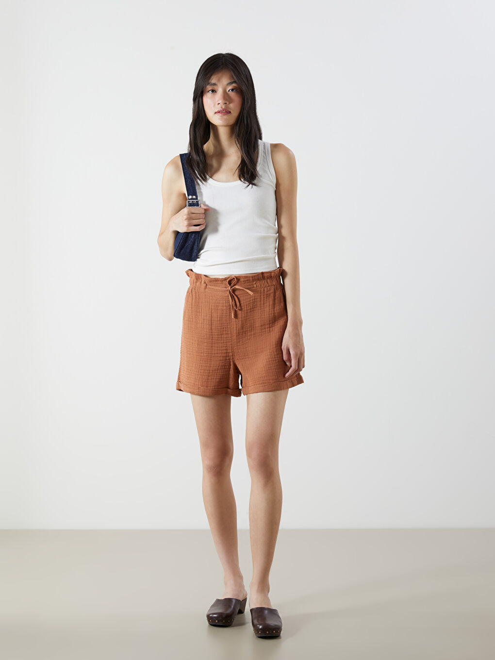 Woman BEIGE Shorts -S5QV19Z8-CTX
