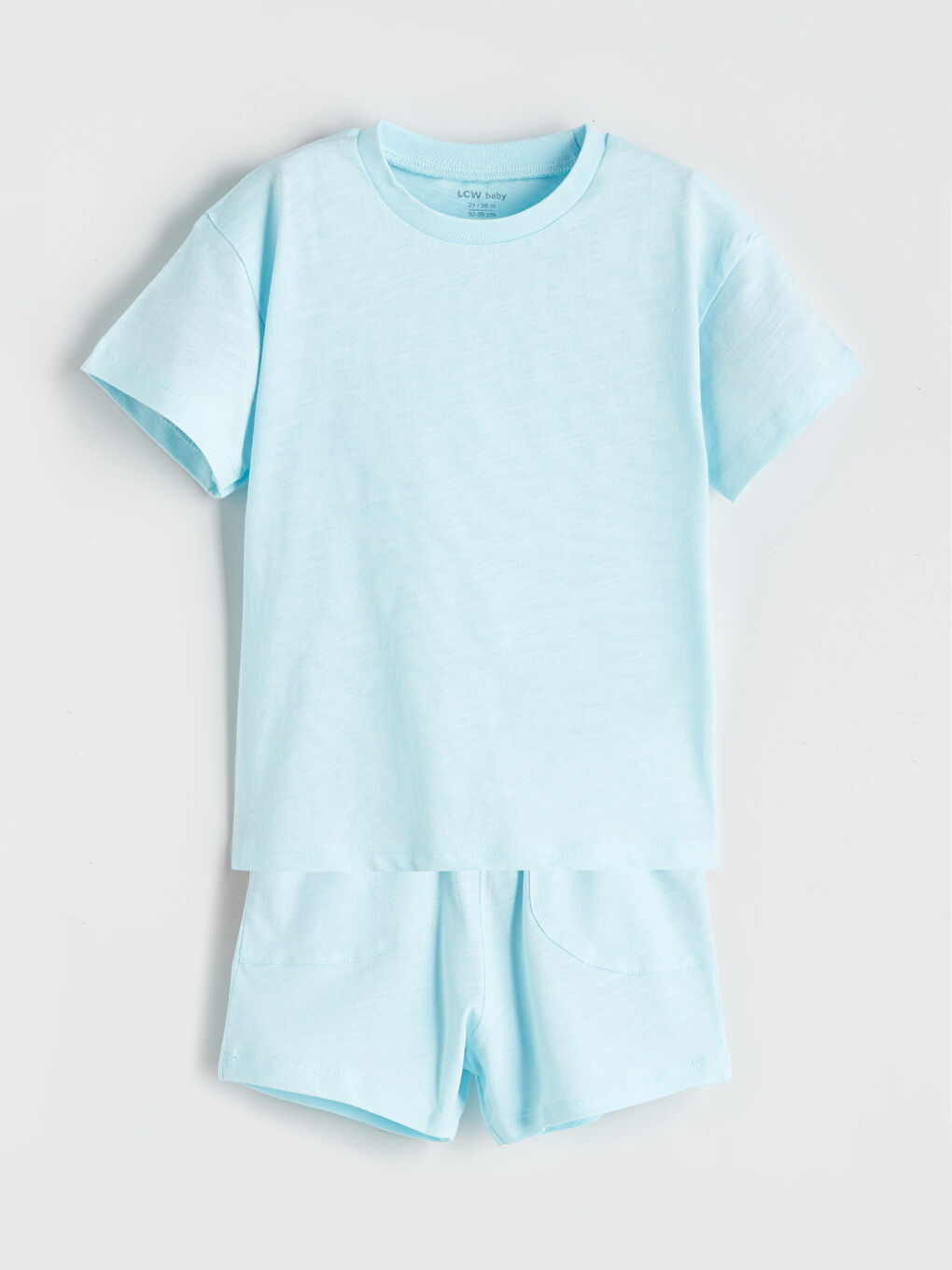 LCW baby Crew Neck Baby Boys T-Shirt and Shorts 2 Pack -S5QV23Z1-KXU