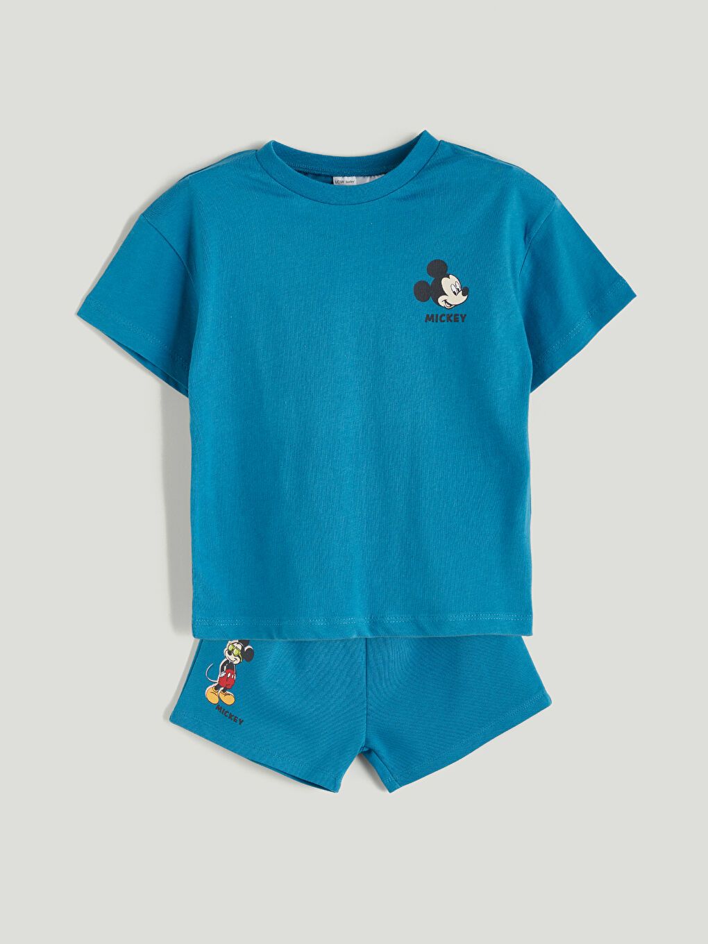 LCW baby Mickey Mouse Printed Baby Boys' T-Shirt and Shorts 2 Pack -S5QV52Z1-HAN