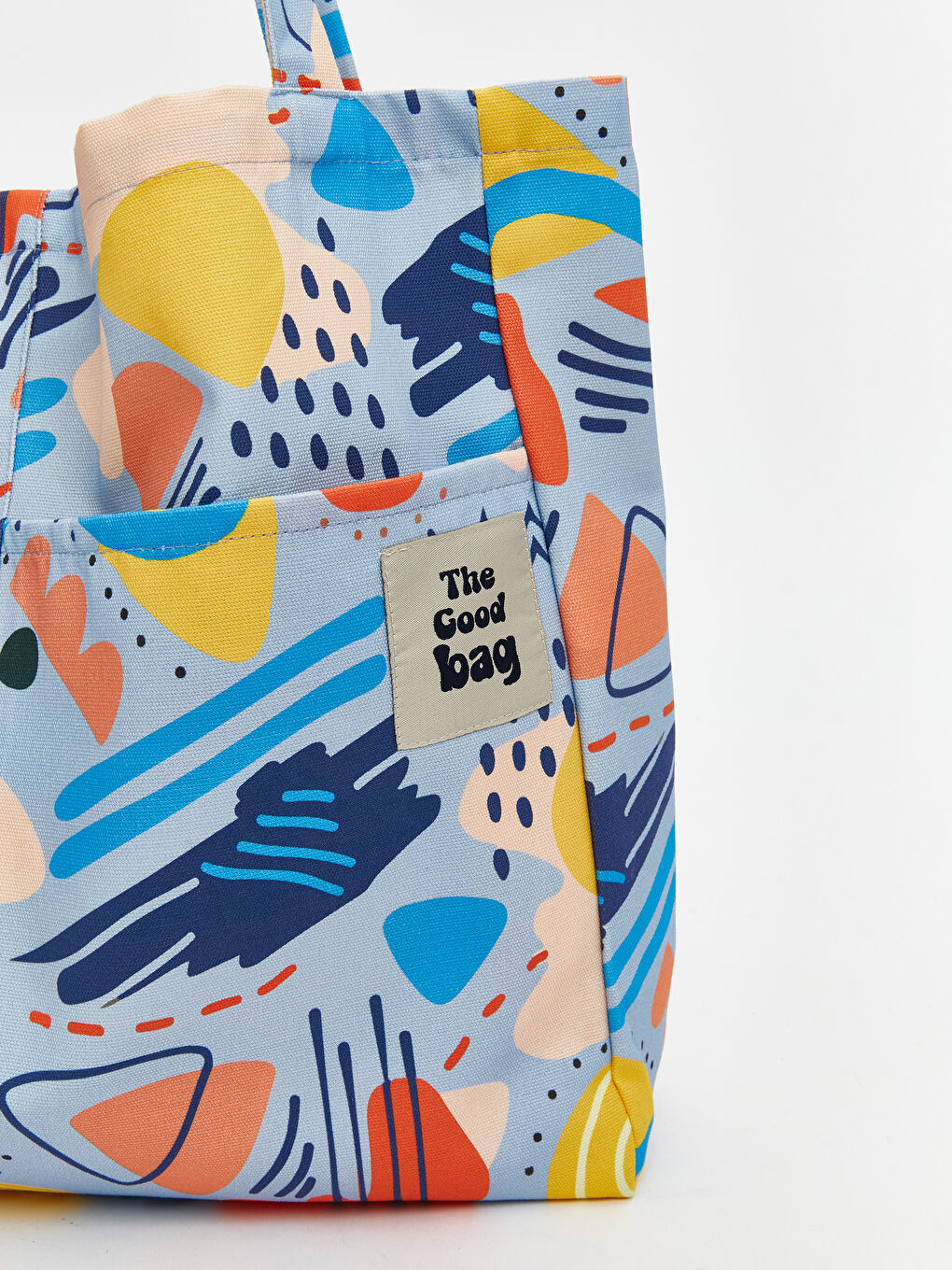 Mavi Desenli Kadın Kol Çantası-2