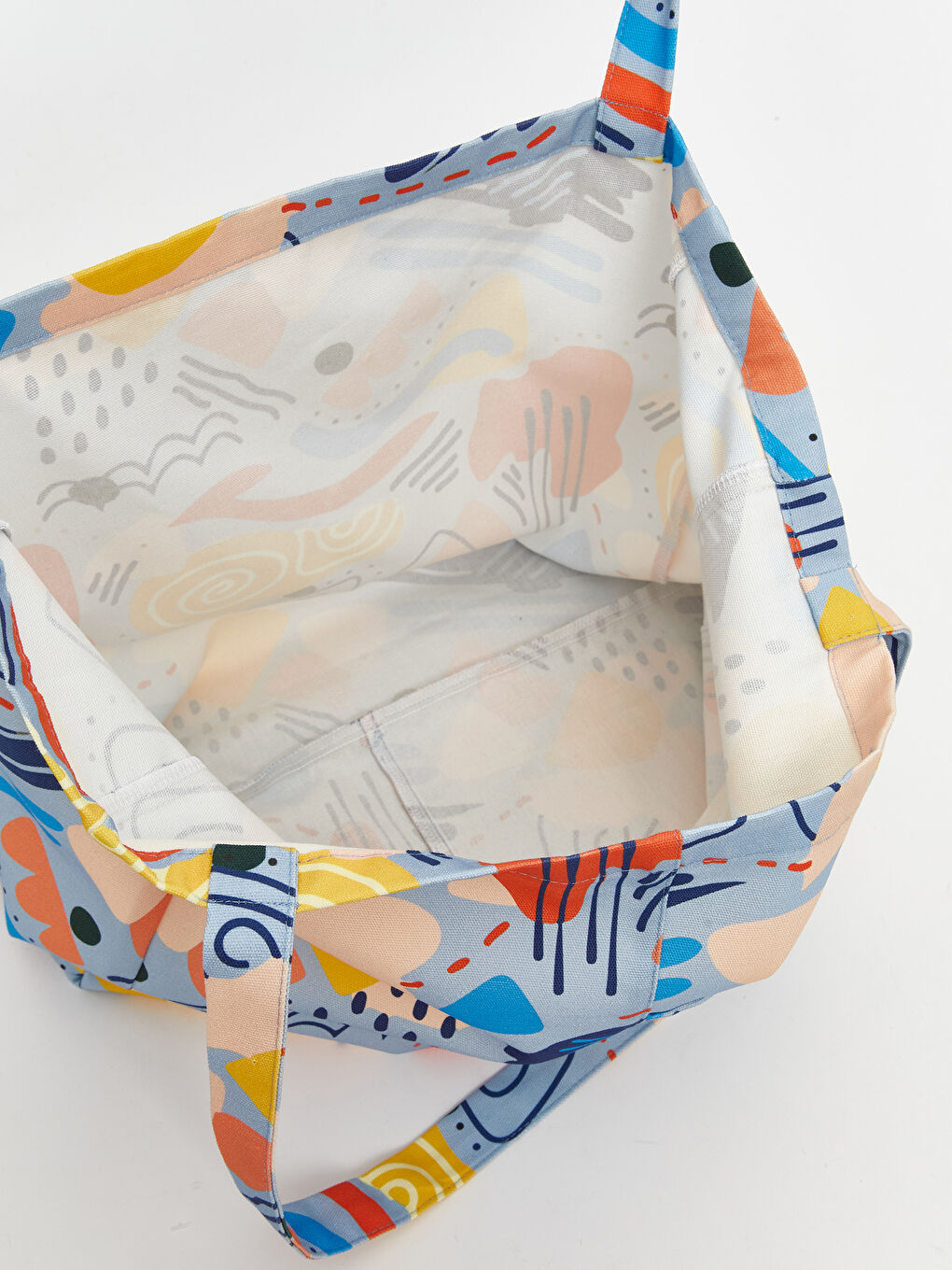 Mavi Desenli Kadın Kol Çantası-3