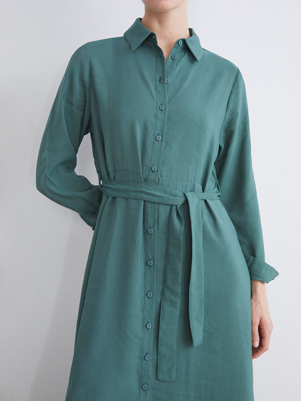 Modal Blend Shirt Dress-2